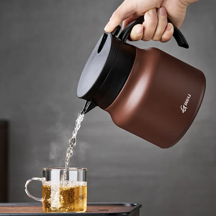 Insulated Teapot with Integrated Infuser and Stainless Steel Coating