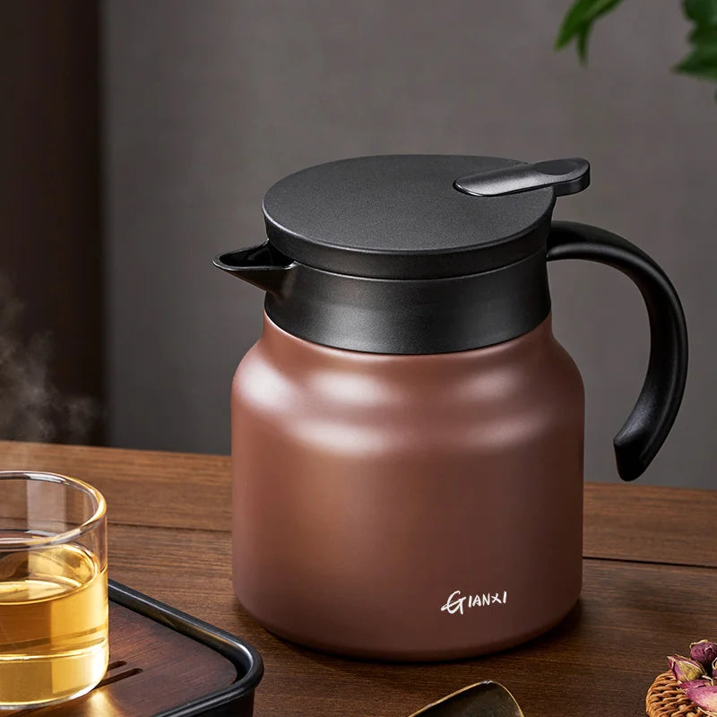 Insulated Teapot with Integrated Infuser and Stainless Steel Coating
