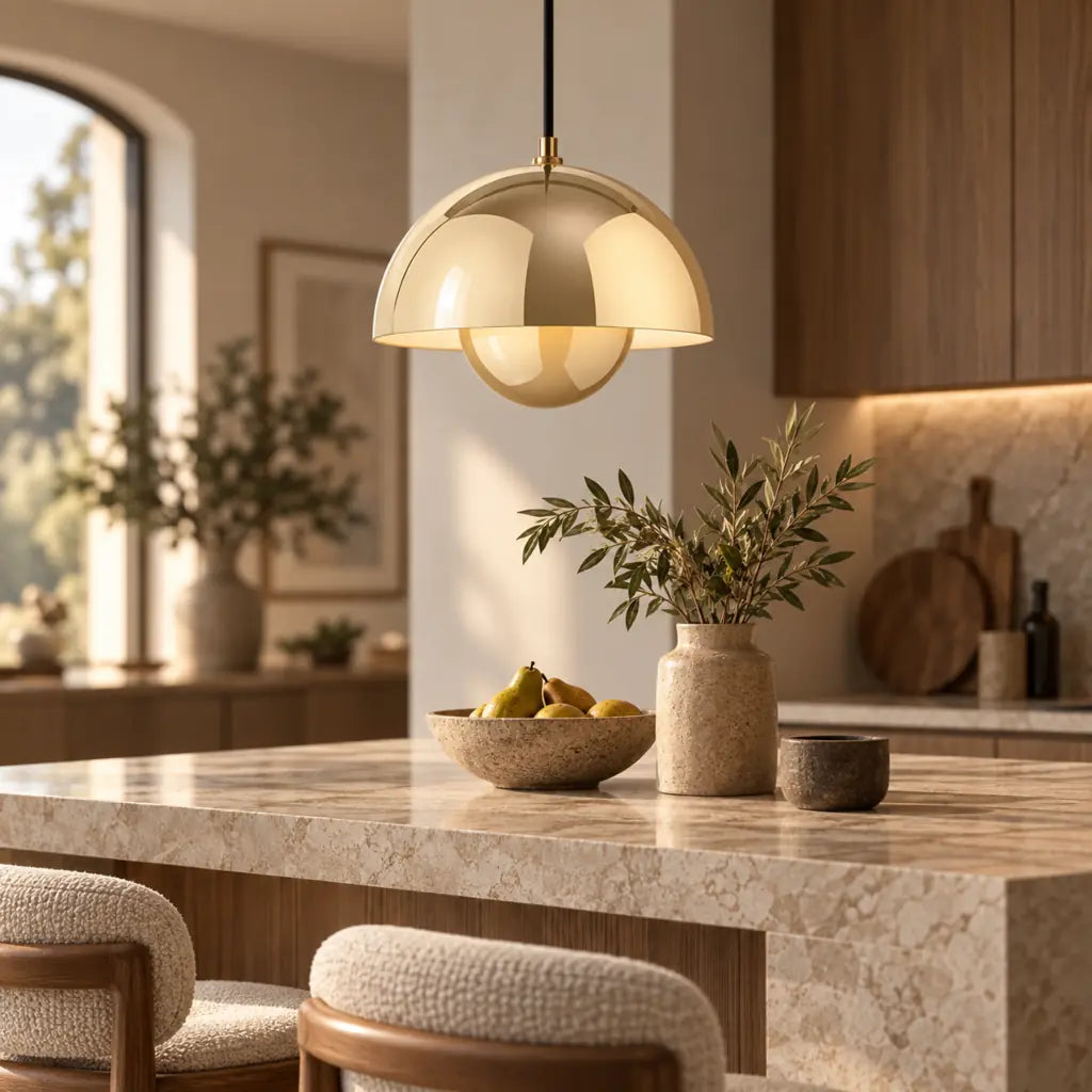 Kitchen Island Light Pendant with Retro Dome Design
