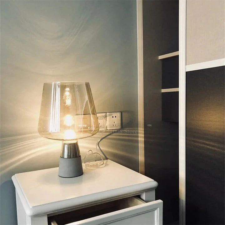 Industrial Charm Cement & Glass Table Lamp