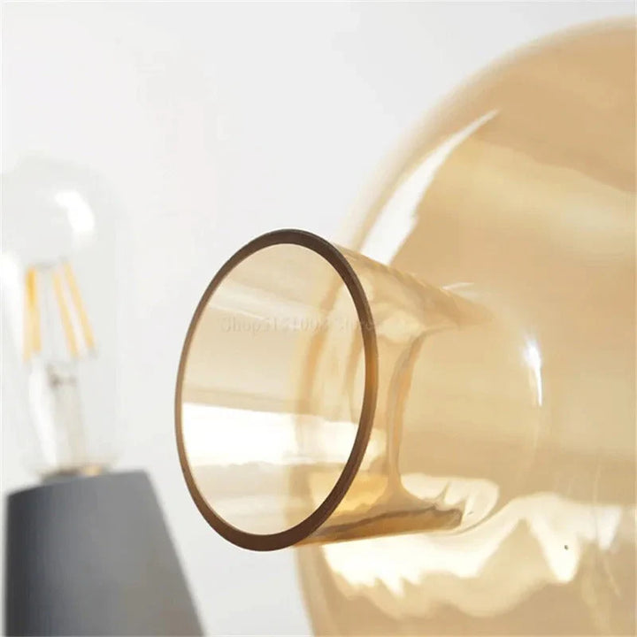 Industrial Charm Cement & Glass Table Lamp