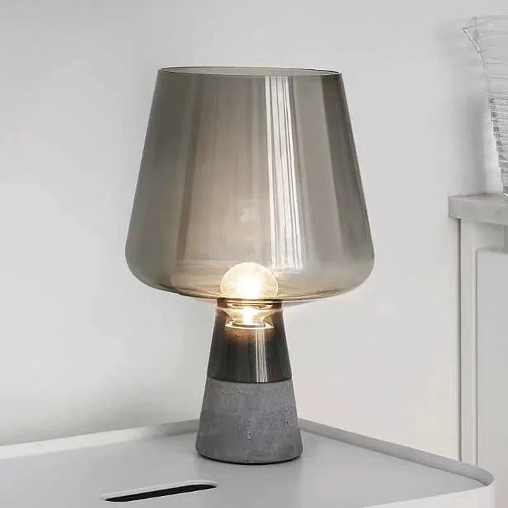 Industrial Charm Cement & Glass Table Lamp