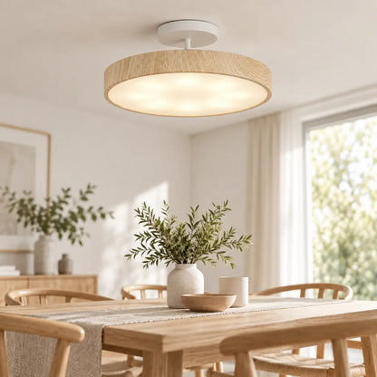 LumiShell Scandinavian Semi Flush Mount Ceiling Light