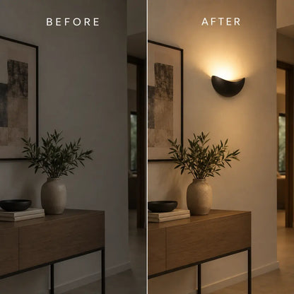 Minimalist Half-Round Nordic LED Wall Light