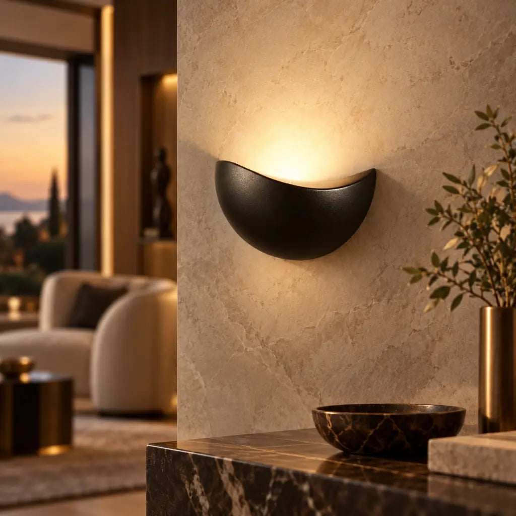 Minimalist Half-Round Nordic LED Wall Light