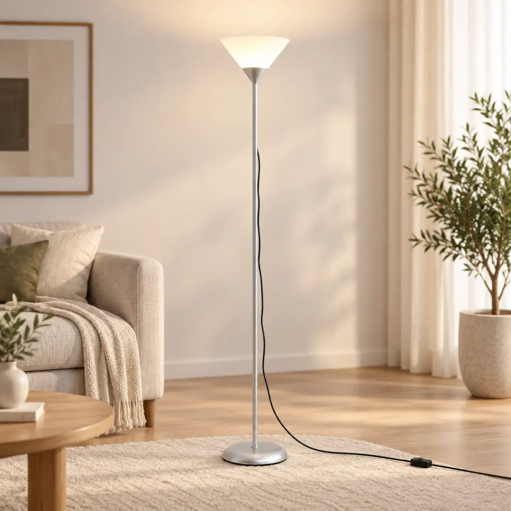 Minimalist Uplighting Cone-Shaped Floor Lamp