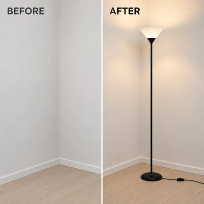 Minimalist Uplighting Cone-Shaped Floor Lamp