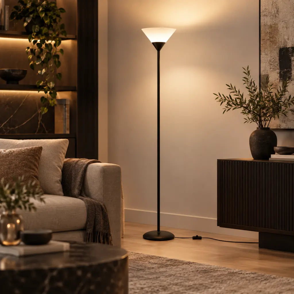 Minimalist Uplighting Cone-Shaped Floor Lamp