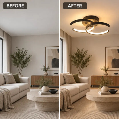 Modern LED Double Ring Flush Mount Ceiling Lamp