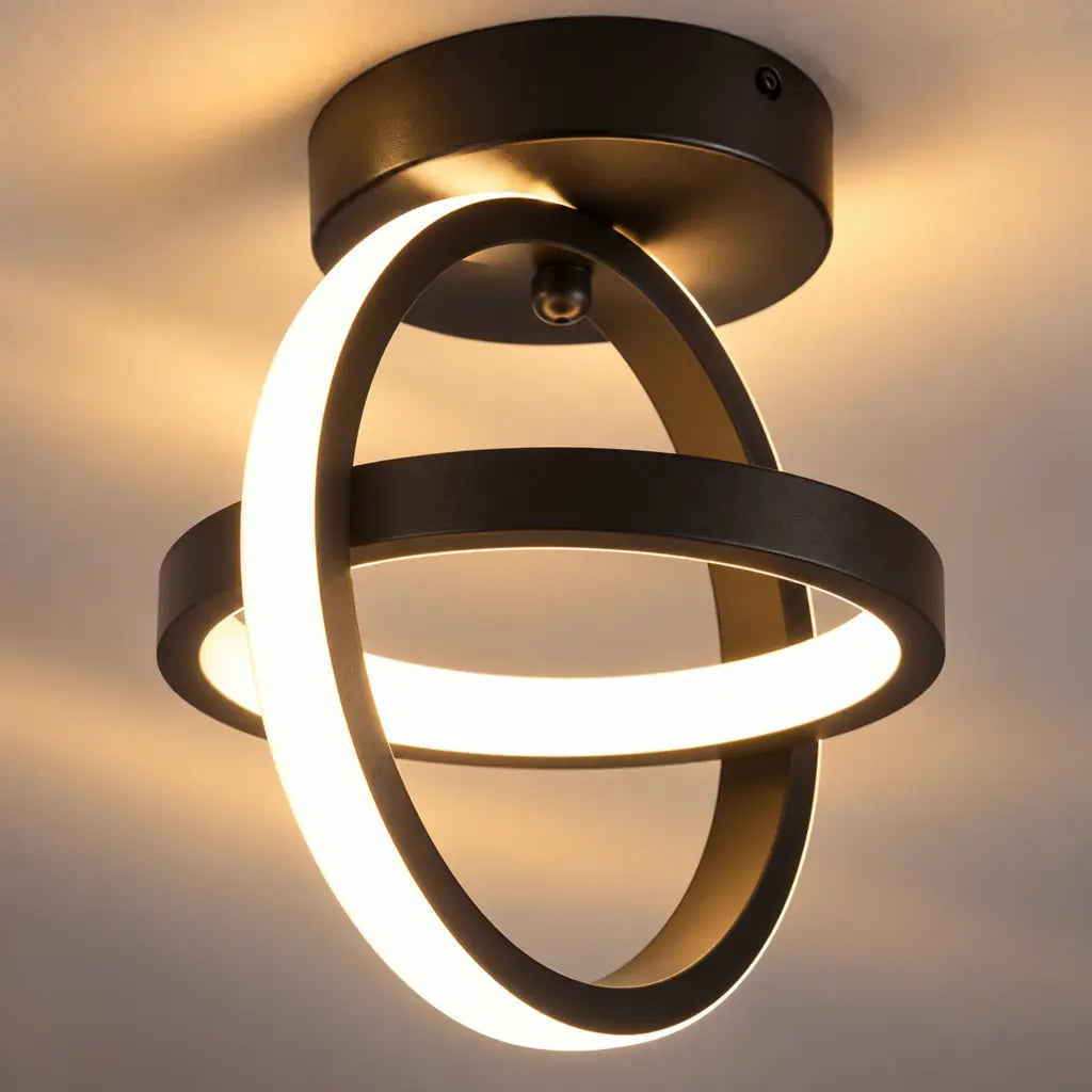 Modern LED Double Ring Flush Mount Ceiling Lamp