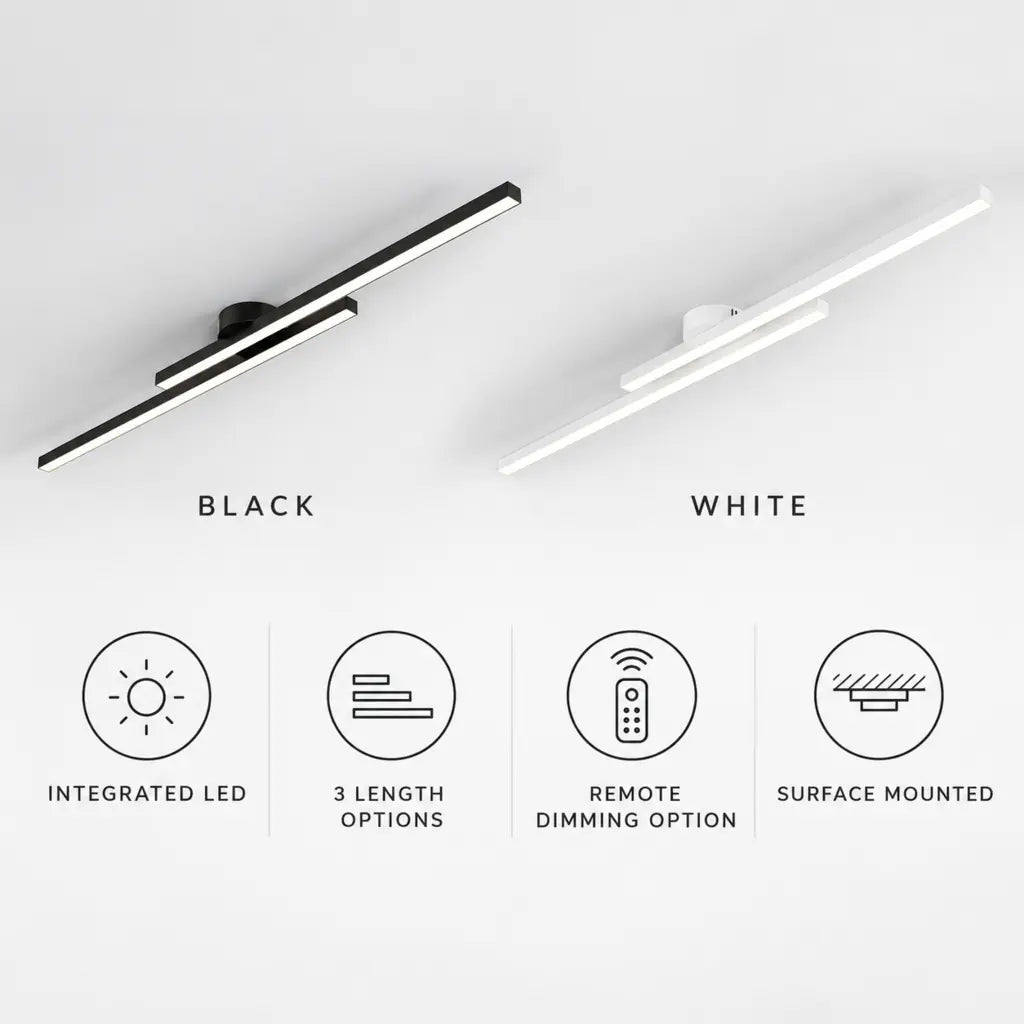 Modern Long Line Ceiling Light Fixture Flush Mount