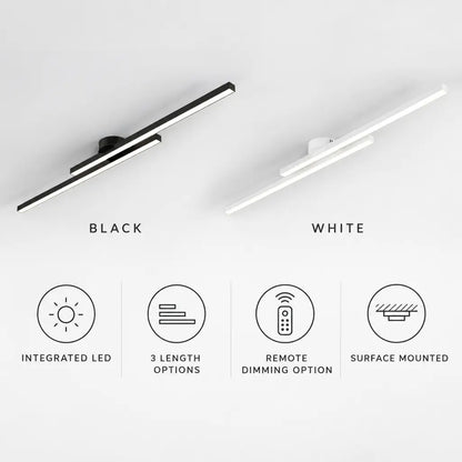 Modern Long Line Ceiling Light Fixture Flush Mount