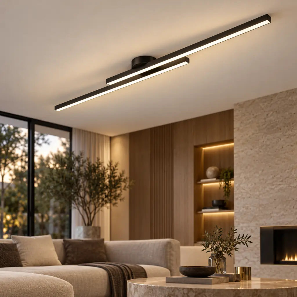 Modern Long Line Ceiling Light Fixture Flush Mount