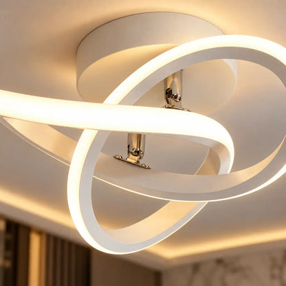 Modern Spiral Semi Flush Mount Ceiling Light
