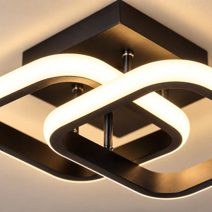 Modern Square LED Semi Flush Mount Ceiling Light