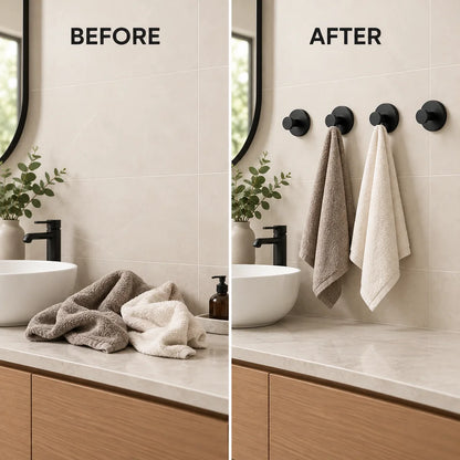 Modern Vacuum Suction Wall Hooks — Set of 4