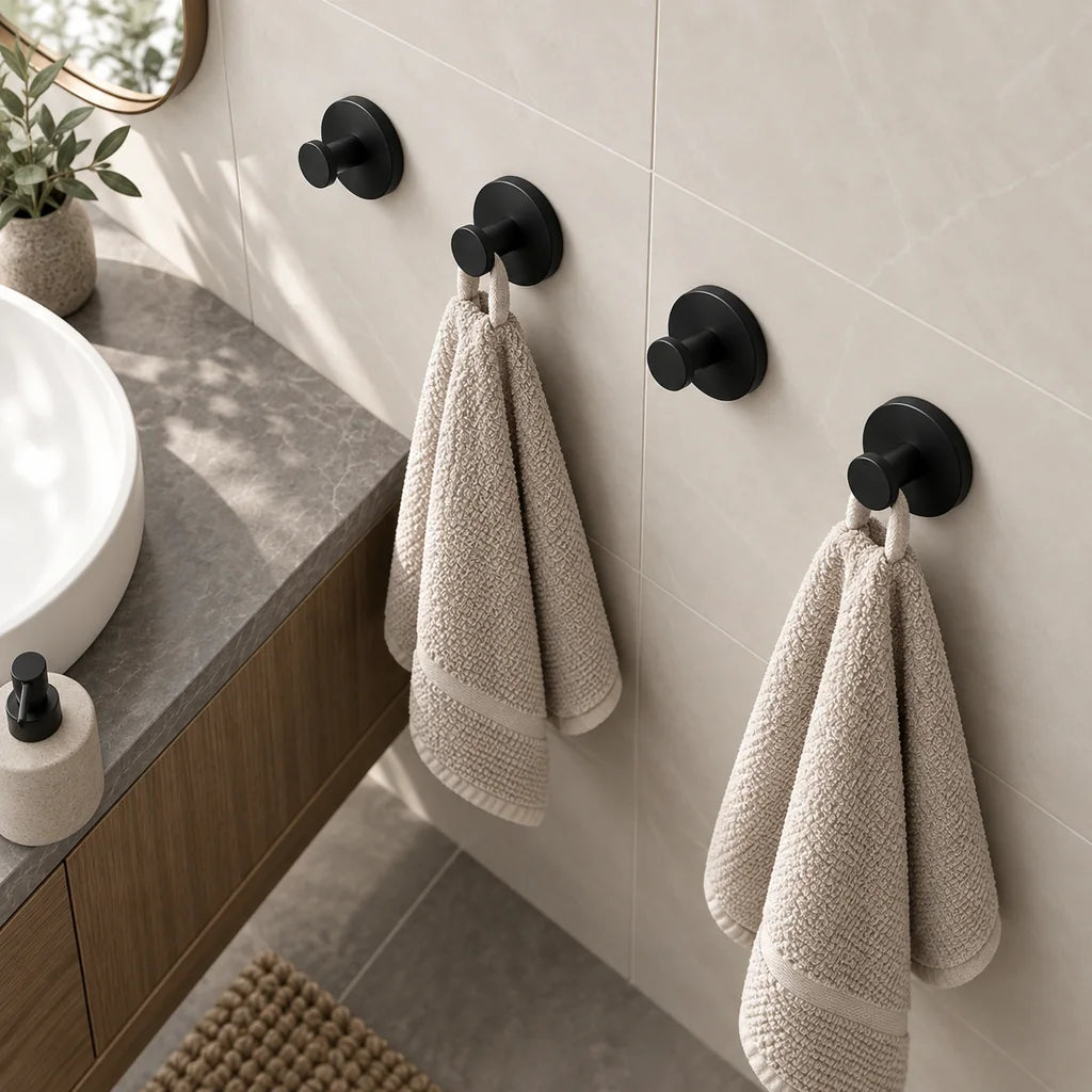 Modern Vacuum Suction Wall Hooks — Set of 4