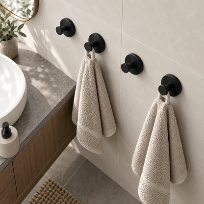 Modern Vacuum Suction Wall Hooks — Set of 4