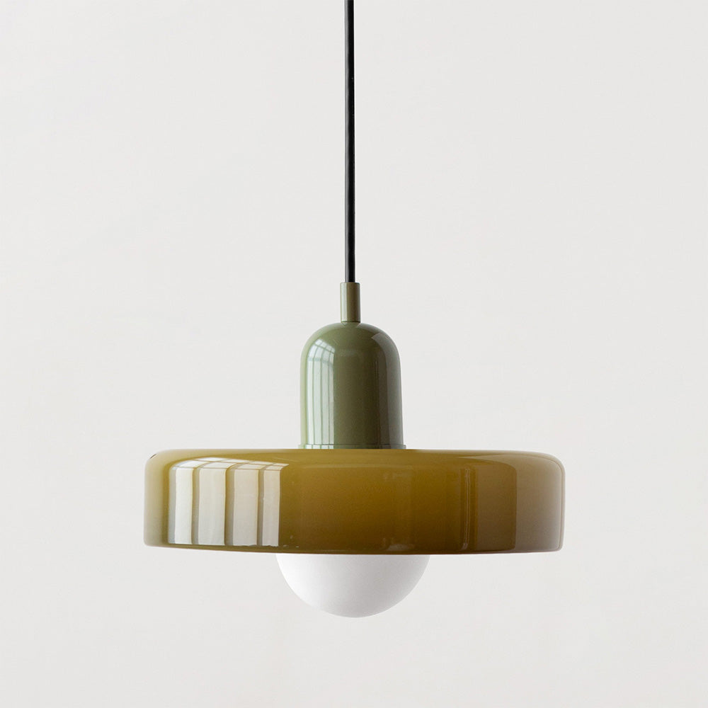 Modern Glass Pendant Light with Adjustable Suspension – Artistic Stained Glass Hanging Light for Kitchen and Home Decor 11