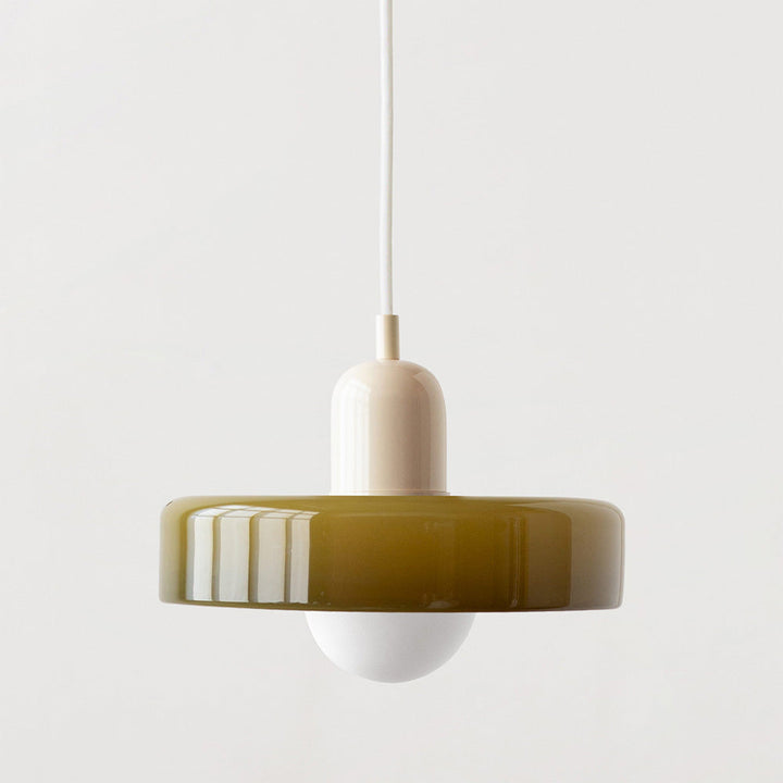 Modern Glass Pendant Light with Adjustable Suspension – Artistic Stained Glass Hanging Light for Kitchen and Home Decor 13