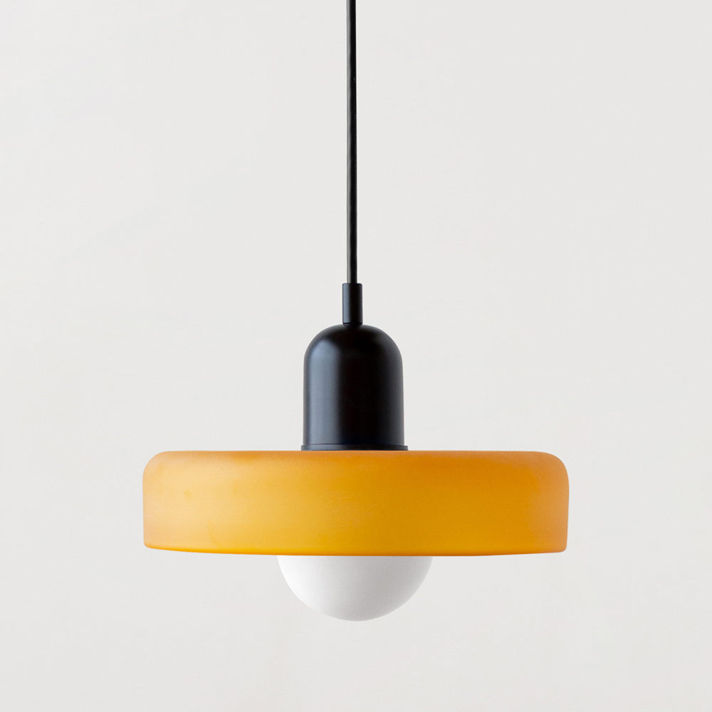 Modern Glass Pendant Light with Adjustable Suspension – Artistic Stained Glass Hanging Light for Kitchen and Home Decor 16