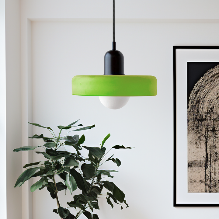 Modern Glass Pendant Light with Adjustable Suspension – Artistic Stained Glass Hanging Light for Kitchen and Home Decor 18