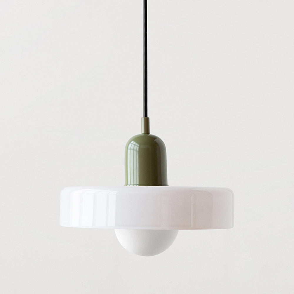 Modern Glass Pendant Light with Adjustable Suspension – Artistic Stained Glass Hanging Light for Kitchen and Home Decor 19
