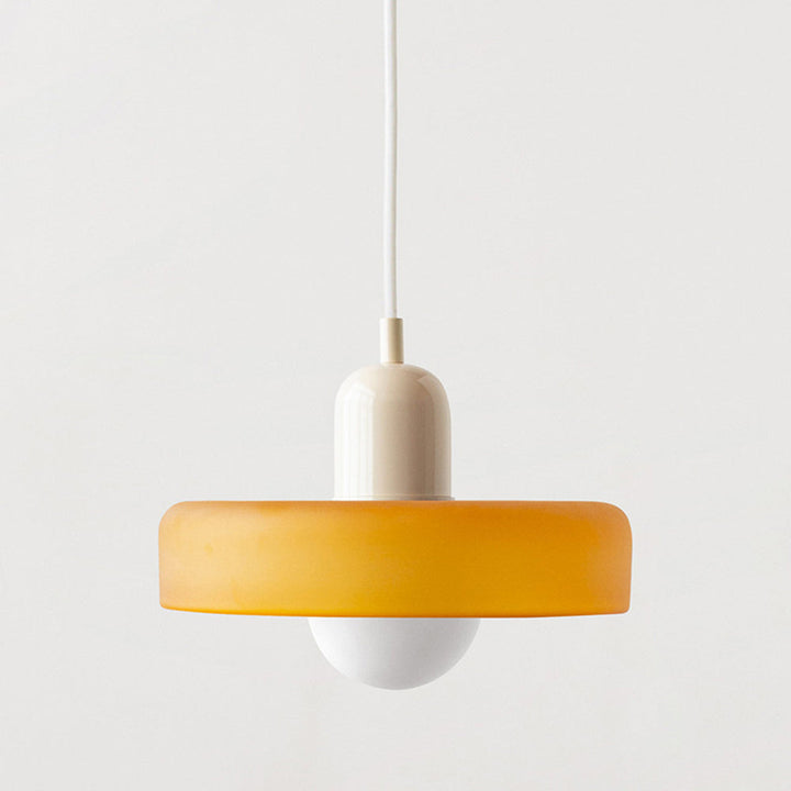 Modern Glass Pendant Light with Adjustable Suspension – Artistic Stained Glass Hanging Light for Kitchen and Home Decor 28