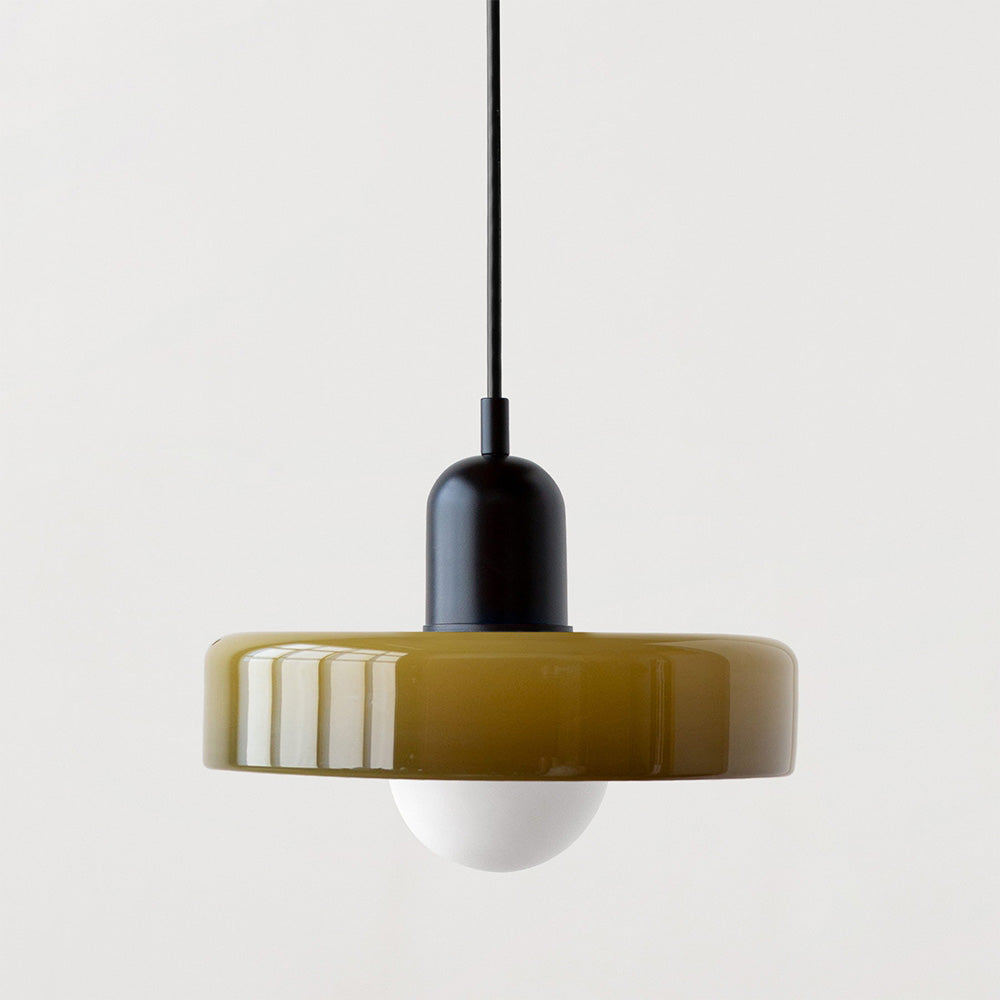 Modern Glass Pendant Light with Adjustable Suspension – Artistic Stained Glass Hanging Light for Kitchen and Home Decor 8