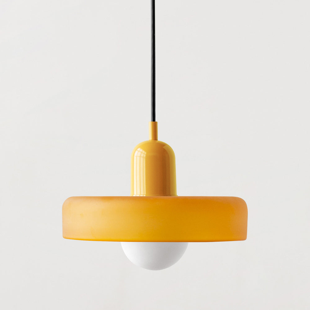 Modern Glass Pendant Light with Adjustable Suspension – Artistic Stained Glass Hanging Light for Kitchen and Home Decor 9