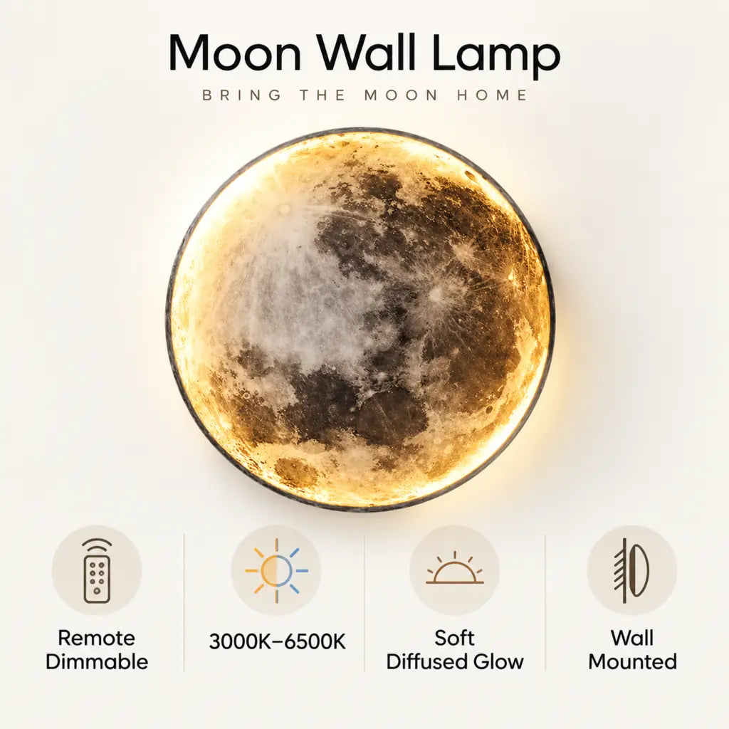 Moonlight – Moon Wall Lamp with Dimmable LED