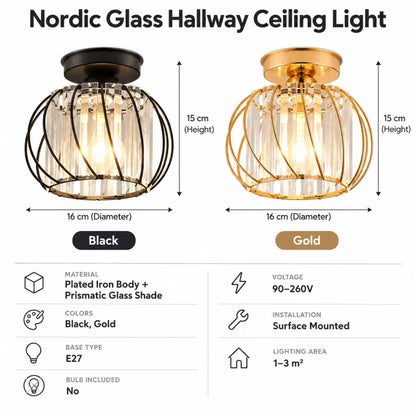 Nordic Glass Hallway Ceiling Light