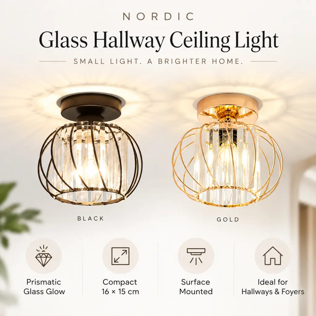 Nordic Glass Hallway Ceiling Light