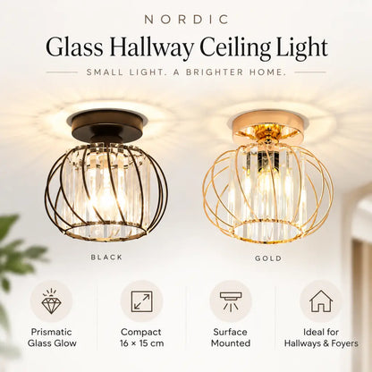Nordic Glass Hallway Ceiling Light