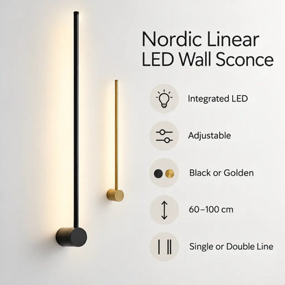 Nordic Linear LED Wall Sconce