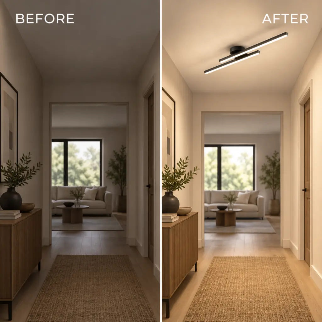 NordicRay Minimalist Semi Flush Mount Light