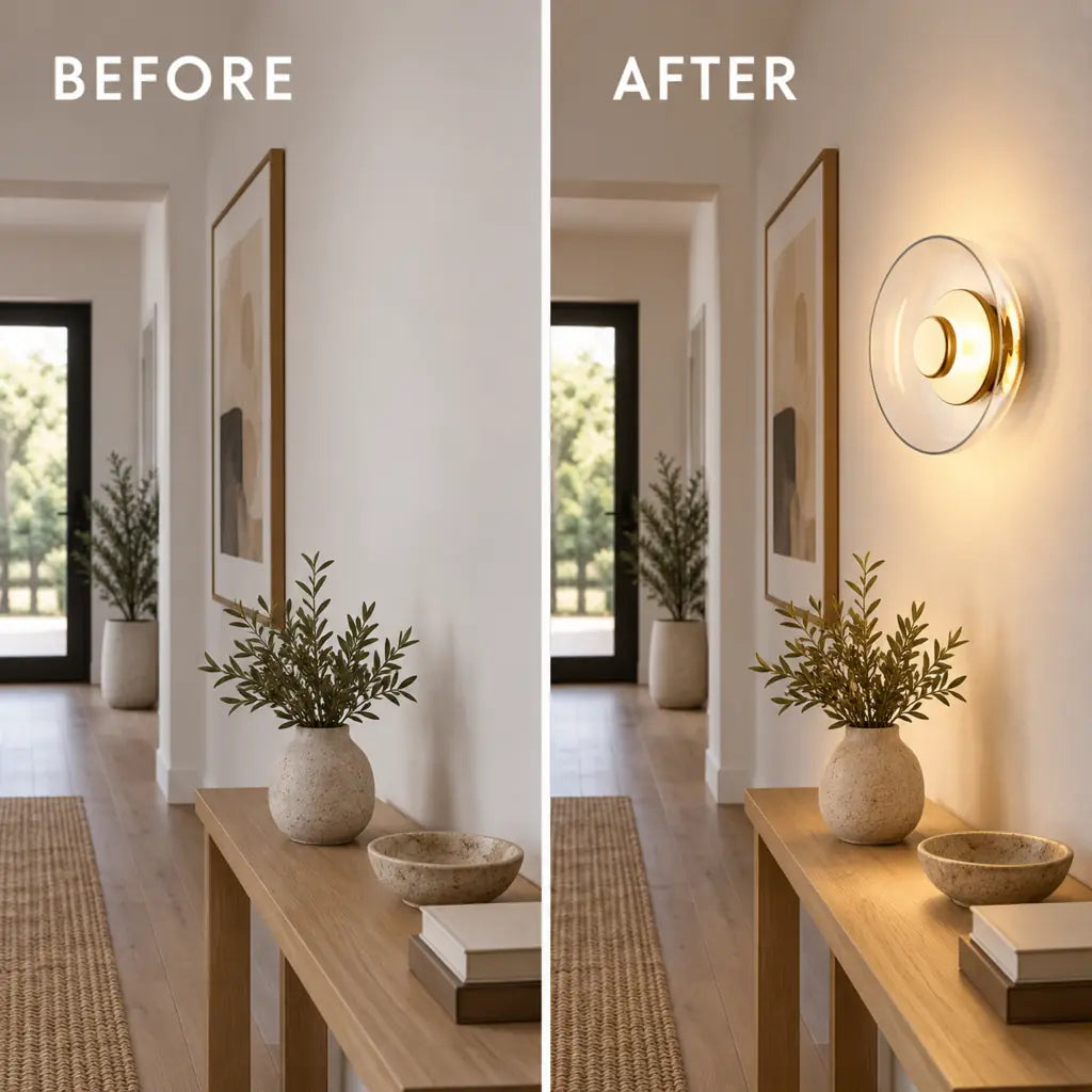 Nordic Round Glass Wall Lamp