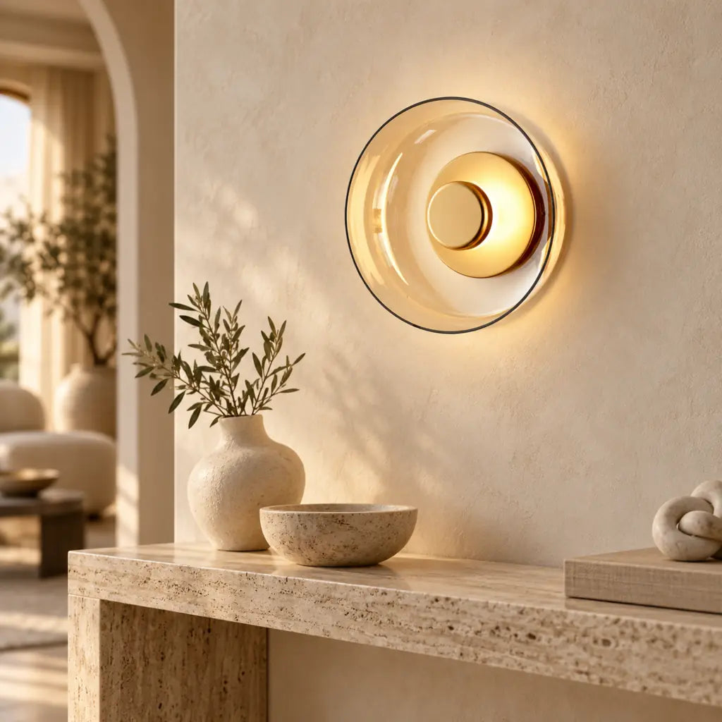 Nordic Round Glass Wall Lamp