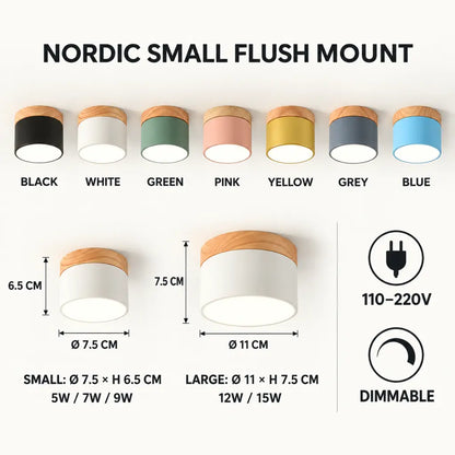 Nordic Small Flush Mount Ceiling Spot Light