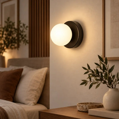Nordic Spherical LED Wall Lamp - Iron Base