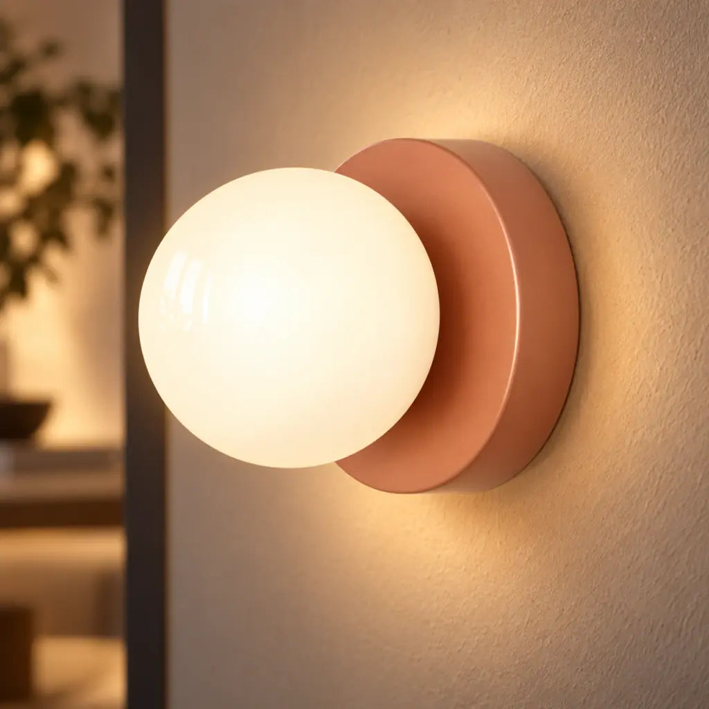 Nordic Spherical LED Wall Lamp - Iron Base