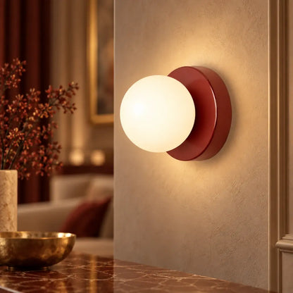 Nordic Spherical LED Wall Lamp - Iron Base