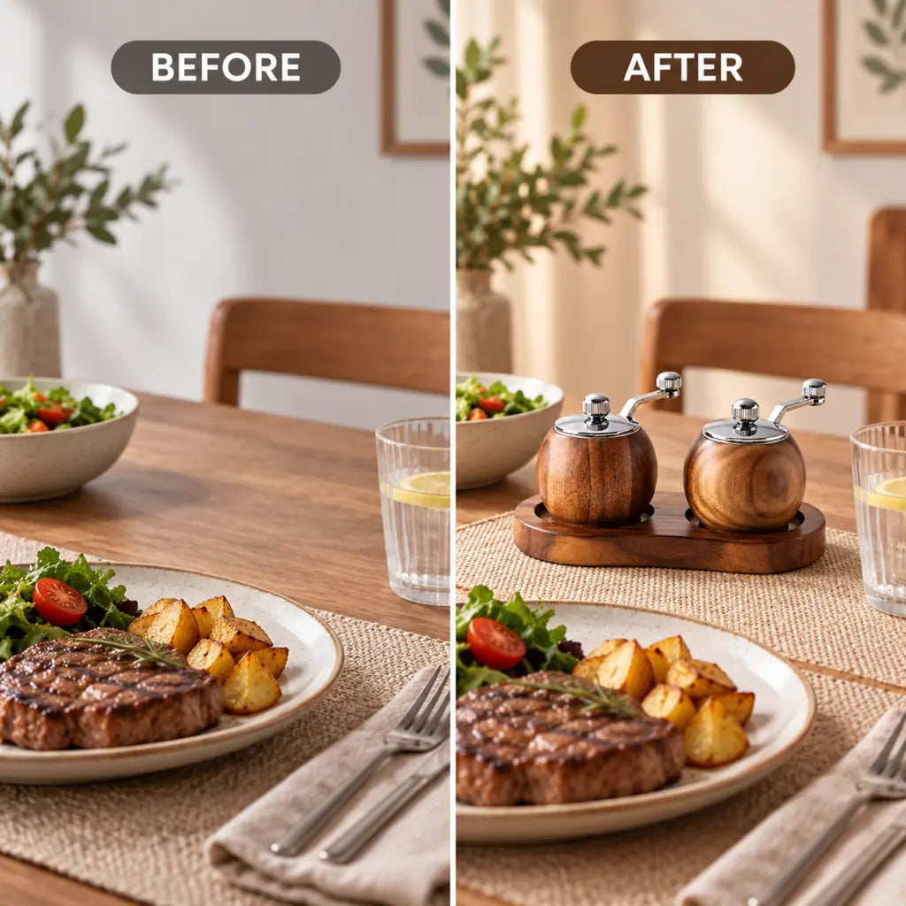 Nordic Wood Salt and Pepper Grinder Set