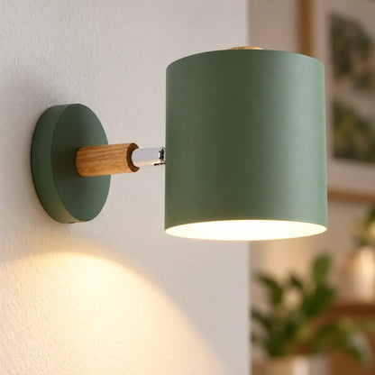 Nordic Wood & Metal Adjustable Wall Sconce Lamp