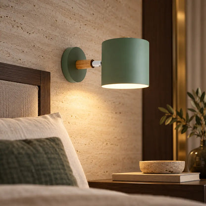 Nordic Wood & Metal Adjustable Wall Sconce Lamp