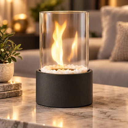 Portable Cylinder Flame Tabletop Fire Pit