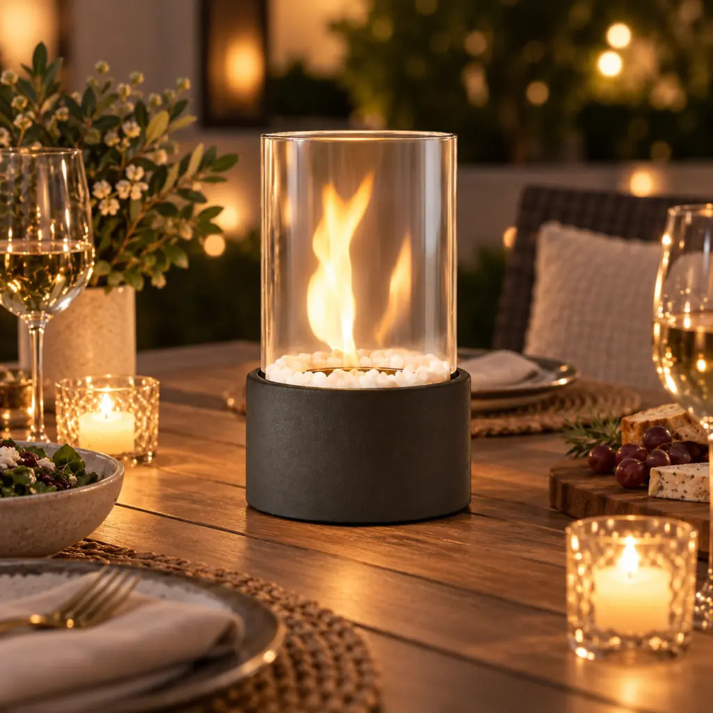 Portable Cylinder Flame Tabletop Fire Pit
