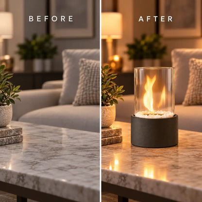Portable Cylinder Flame Tabletop Fire Pit