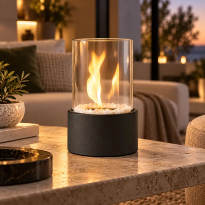 Portable Cylinder Flame Tabletop Fire Pit