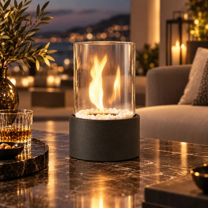 Portable Cylinder Flame Tabletop Fire Pit